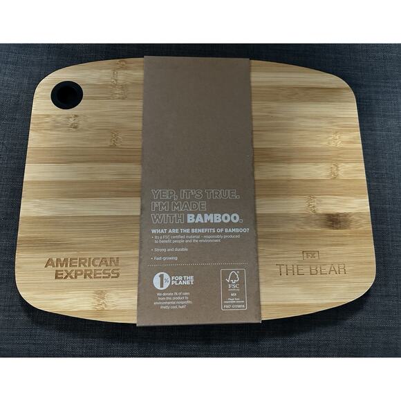 The Bear TV Show Bamboo Cutting Board Large with Silicone Grip FX Hulu - Picture 2 of 3